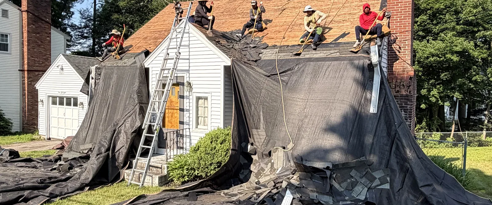 A-Z Roofing crew at work